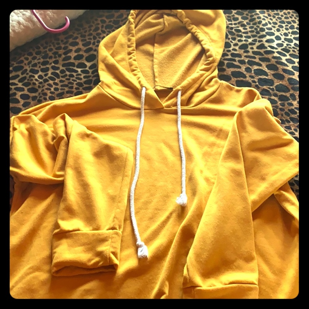 Crop top sweater hoodie